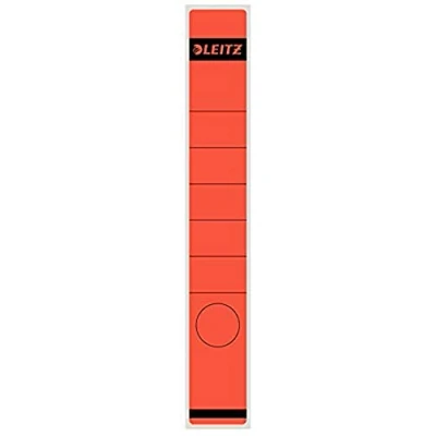 Obrázek Leitz Zadní štítek samolepicí pro standardní a tvrdé lepenkové pořadače, 10 kusů, šířka hřbetu 50 mm, dlouhý úzký formát, 39 x 285 papír, červená, 16480025