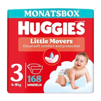 Obrázek Huggies Plenky Ultra Comfort Baby velikost 3 měsíční krabičky, 1 balení (1 x 168 kusů) 56 kusů