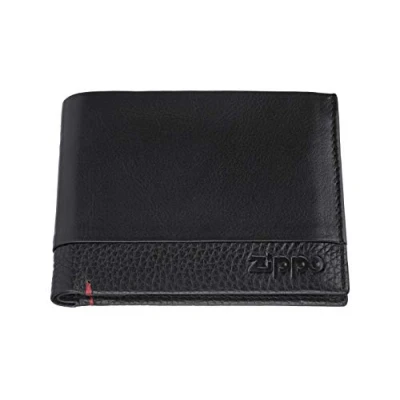 Obrázek Zippo, dreifach gefaltete Nappa Brieftasche, 12 x 9 2 cm, schwarz