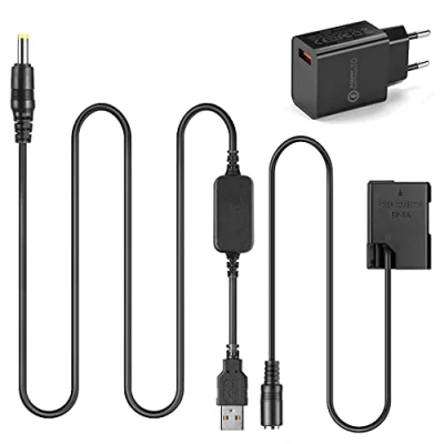 Obrázek Mobilní síťový zdroj USB kabel + nabíječka 5V3A EP5A EP 5A EN EL14 Dummy akumulátor pro Nikon P7800 P7100 D5600 D5300 D5200 D5100 D3400 D3300 D3200