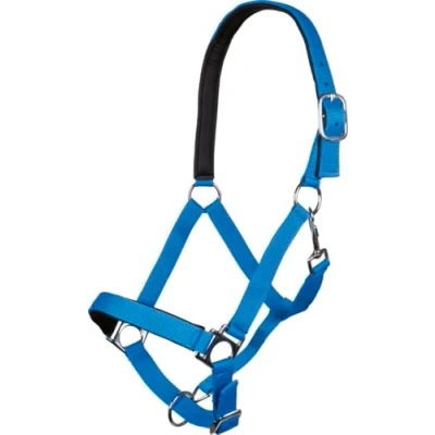 Obrázek HKM SPORTS EQUIPMENT Halfter Stars Softice , měkce podložený, chrpově modrá, studená krev