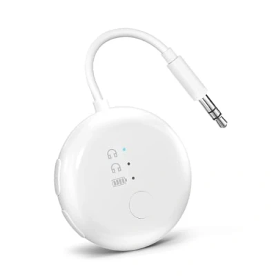 Obrázek Avantree SoundJet R1[2024 Neu] Flugzeug Bluetooth Adapter für AirPods und Kopfhörer mit niedriger Latenz 20 Stunden Spielzeit, kabelloser Audio Transmitter Flüge, Reisen, Gym, TV, Tablets