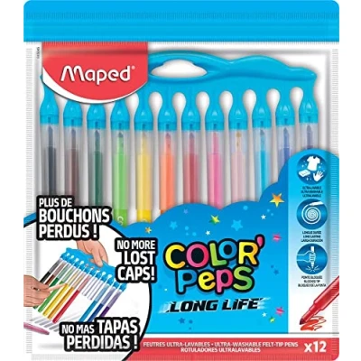 Obrázek Maped M845045 Značkovačů Color&#039; Peps, Long Life, Inovace, Více barev, 12 kusů