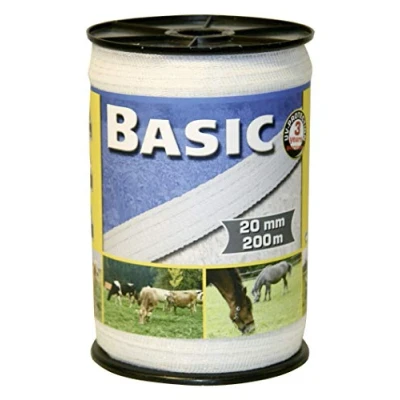 Obrázek Kerbl Basic pastvina, pás na oplocení pastvin elektrický plot, oplocení, 200 m, bílá