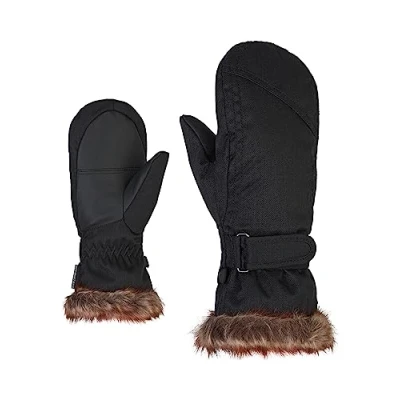 Obrázek Ziener dívčí LED MITTEN GIRLS glove junior lyžařské rukavice / zimní sport teplé, prodyšné, černé (black stru), 3. 5