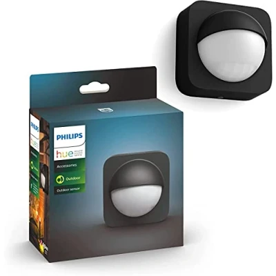Obrázek Philips Hue Detektor pohybu venkovní, senzor denního světla pro chytré osvětlení, automatické ovládání při bezpečný domov, černý