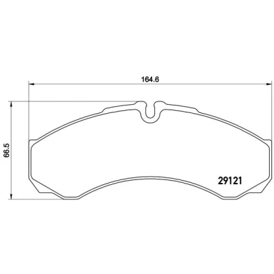 Obrázek Brembo P A6 017 sada brzdového obložení, kotoučová brzda (4dílná)