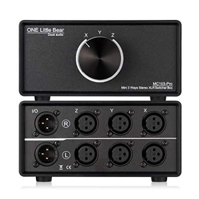 Obrázek Nobsound 3 IN 1 OUT XLR Audio Switch ; Balanced Converter Way Stereo Pasivní Selector Switcher (MC103 Pro IN)