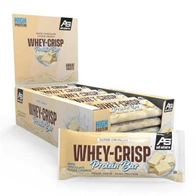 Obrázek All Stars Whey Crisp Protein Bar, White Chocolate Cookie Crunch, balení 25 ks (25 x 50 g)