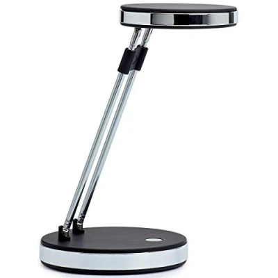 Obrázek Maul stolní lampa MAULpuck 13 x 37 cm Moderní LED s 1 260 luxy a 6 500 kelvinů denním světlem podstavcem Výškově nastavitelná teleskopickým ramenem černá