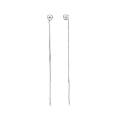 Obrázek Elli Dámské náušnice Earcuff Geo s krystaly ze sterlingového stříbra 925, Mincovní stříbro, Křišťál