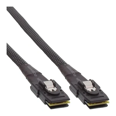 Obrázek InLine 27624 SAS připojovací kabel interní, Mini 36pin SFF 8087 na 8087, s bočním pásem, 0,5 m