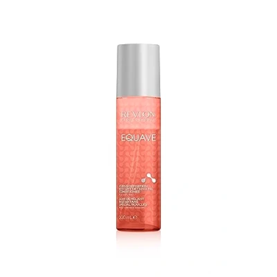 Obrázek REVLON PROFESSIONAL EQUAVE Curls Definition Instant Detangling Conditioner, 200 ml, rozčesávací, veganský Leave ve spreji pro kudrnaté vlasy, 2fázová péče o vlasy lokny