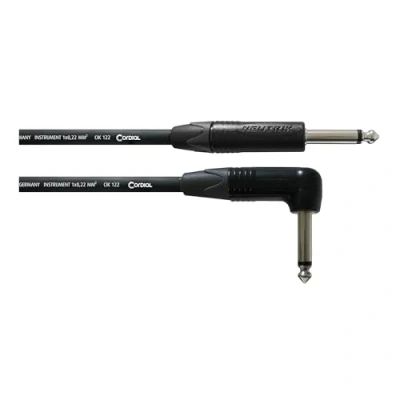 Obrázek CORDIAL kabel kytara Jack pravý/zahnutý 3 m INSTRUMENT Select