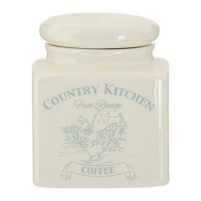 Obrázek Premier Housewares Country Kitchen E125 skladovací dóza, krémová barva káva béžová, Dolomit, smetana, 11x11x12