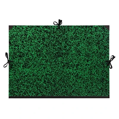 Obrázek Clairefontaine 32800C Zeichenmappe Annonay, mit Bändern, ohne Innenklappen, Rücken 30 mm, 50x70cm Innenmaße: 50 x 70 cm, Außenmaße: 52 72 cm grün marmoriert 1 Stück