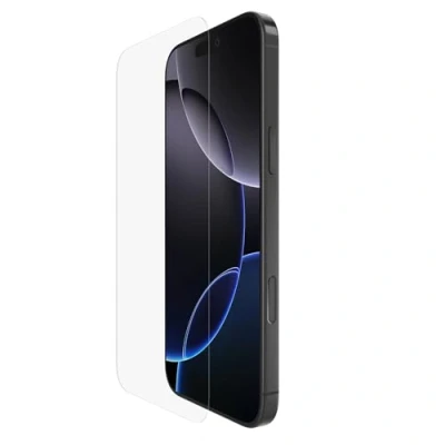 Obrázek Belkin ScreenForce UltraGlass 2 ochranná fólie Pro iPhone 16 Max, odolná proti poškrábání, tenké sklo, s polohovou vrstvou nalepení bez bublin, tvrdost 9H, ochrana displeje