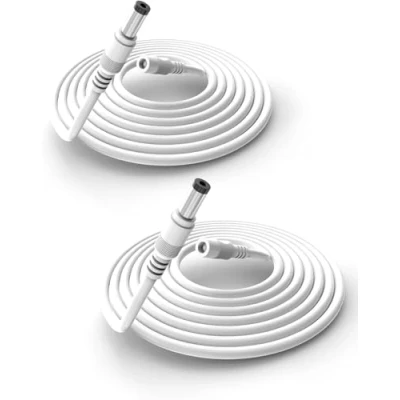 Obrázek Tonton DC prodlužovací kabel 10 m, balení 2 ks 5,5 mm x 2,1 napájecí adaptér kabel, 5521 proud připojovací pro monitorovací kameru, IP DVRs, PoEs, LED pásek atd.