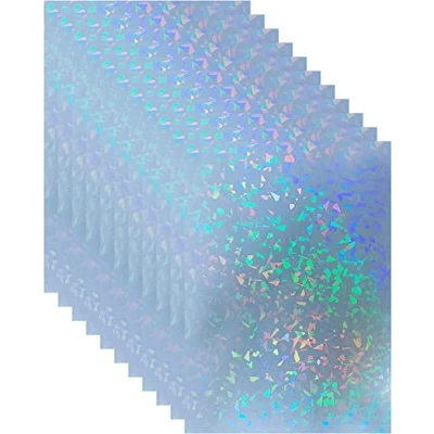 Obrázek Bleidruck 20 listů A4 (210 x 297 mm) broken Glass holografické nálepky papír průhledné vinylové samolepicí překryvy