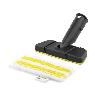 Obrázek Kärcher Flexibles Handdüsenset mit flexibler Handdüse und passendem Feinstfasertuch für die effektive Reinigung gerader gewölbter Flächen, Original Zubehör Dampfreiniger