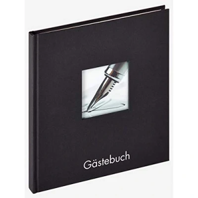 Obrázek walther design Kniha hostů černá 23 x 25 cm s vyraženým krytem a vyražením, Fun GB 205 B