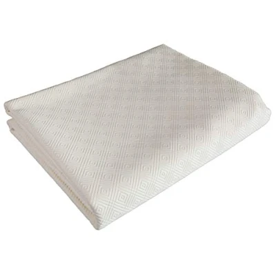 Obrázek Venilia Chránič stolu Bulgomme obdélníkový, ubrus, protiskluzový tlumící nárazy snadná údržba, nepropouští tekutinu, PVC polyester, bílý, 135 x 220 cm