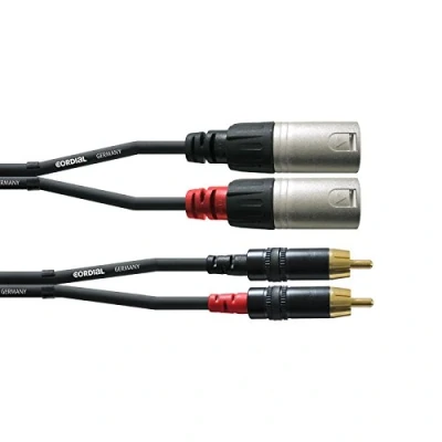 Obrázek CORDIAL kabel AUDIO dvojitý XLR male/Rca 6 m Essentials RCA
