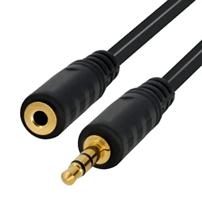 Obrázek BIGtec 1,5 m jack stereo prodlužovací kabel AUX 3,5 mm ST/BU audio konektor na zdířce 1,50 pro sluchátka, auto, mobil, PC, reproduktor, zařízení, smartphone