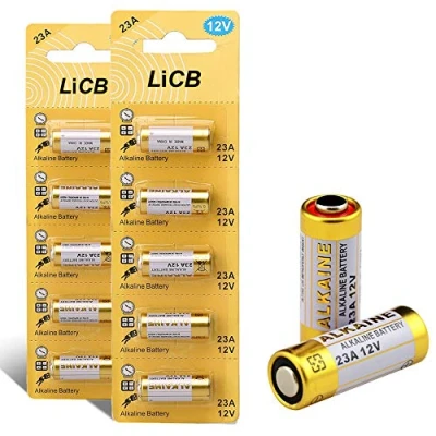 Obrázek LiCB 10 kusů 23A 12V alkalických baterií, A23S MN21/23 L1028 A23 baterie 3 roky Skladovatelnost 100% plná záruka