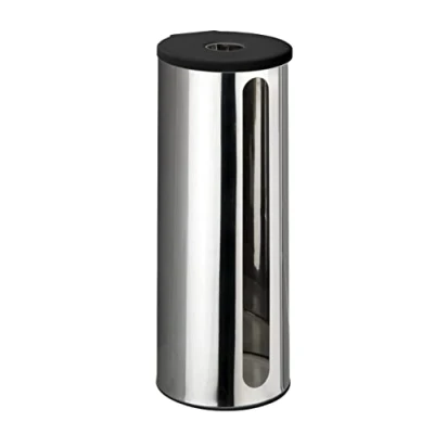 Obrázek WENKO Turbo Loc® Edelstahl Ersatzrollenhalter Detroit Wand WC Ersatzpapierrollenhalter für 3 Rollen, Befestigen ohne Bohren, rostfrei, 13.5 x 36 14 cm, Glänzend