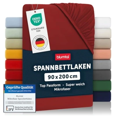 Obrázek Blumtal® napínací prostěradlo 90 x 200 cm z mikrovlákna prostěradla s certifikací podle Öko Tex povlečení /