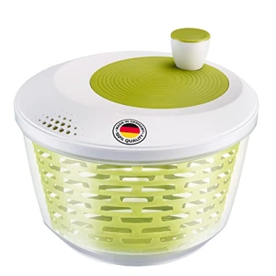 Obrázek Westmark Odstředivka na salát, objem: 4,4 l, ø 23,5 cm, plast, bez BPA, spinderella, barva: průhledná/bílá/zelená, 2430224A