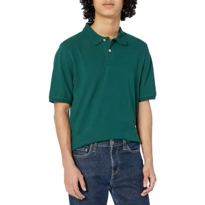 Obrázek Amazon Essentials Herren Polohemd mit normaler Passform aus Baumwollpiqué (erhältlich in Big &amp; Tall), Dunkelgrün, S
