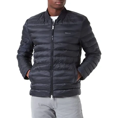 Obrázek GANT Light Padded Jacket Bomber bunda, Muži, Velikost: Large, Black