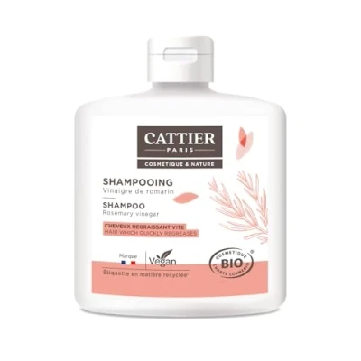 Obrázek Cattier Šampon pro rychle mastné vlasy, rozmarýnový ocet, 250 ml