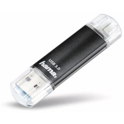 Obrázek Hama 16 GB USB flash disk s 3.0 a microUSB (USB 2 v 1, např. pro Android mobil, tablet, počítač, notebook, PC, laptop, MacBook, OTG, 40 MB/s) mobilní telefon, dvojitá paměťová paměť