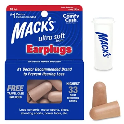 Obrázek Mack&#039;s ucpávky do uší, ultra měkké, pěnová hmota, 10 párů béžových