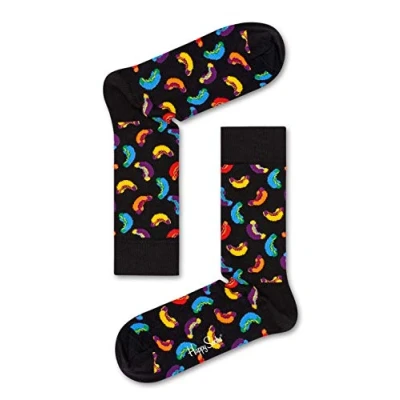 Obrázek Happy Socks Dámské ponožky Hotdog Sock pro volný čas, černá (černá 9000)
