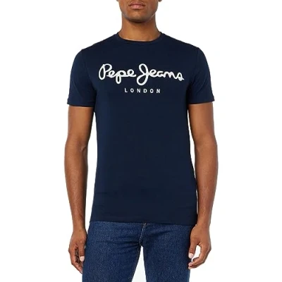Obrázek Pepe Jeans Pánské originální strečové N tričko, Modrá (námořnická)