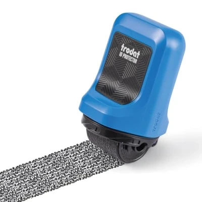 Obrázek Trodat ID Protector Tintenroller (blau) Datenschutz Rollstempel um Namen, Adressen uvm unkenntlich zu machen