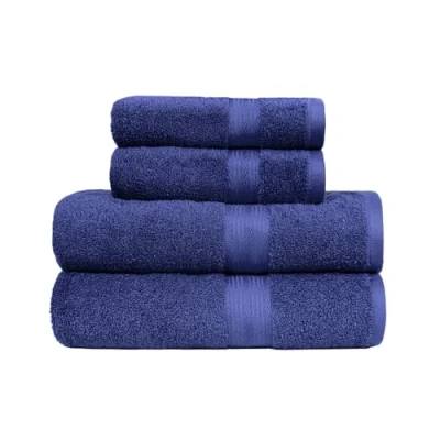 Obrázek AmazonBasics sada na ručníky, 2 ručníky a královská modrá, 100% bavlna 500g / m²