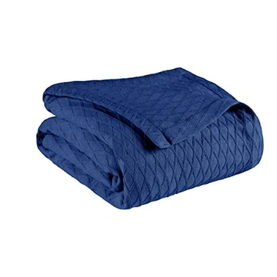 Obrázek Superior Diamantgewebe, Bezug aus 100% Baumwolle, für Wohndecke, Doppelbett, Merritt Blau