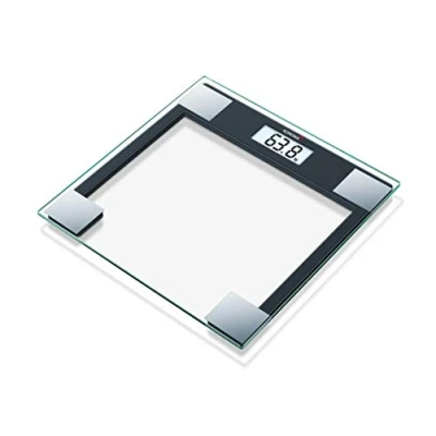 Obrázek Korona 76754 skleněná váha GABRIELA nosnost 150 kg, rozdělení 100 g nadčasová ušlechtilá dobře čitelný LCD displej automatické vypínání včetně baterií