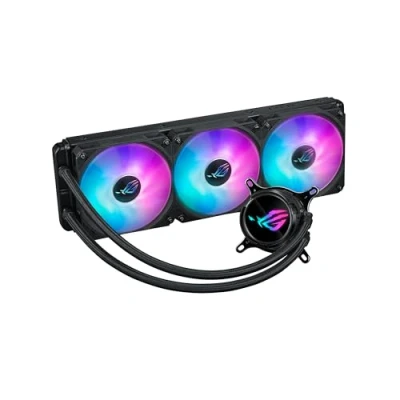 Obrázek ASUS ROG Strix LC III 360 ARGB All in One tekuté vodní chlazení CPU černé (DREI adresovatelný ventilátor, antivibrační guma, kompatibilní s Intel LGA 1700, 1200, 115X, AMD AM5, AM4)