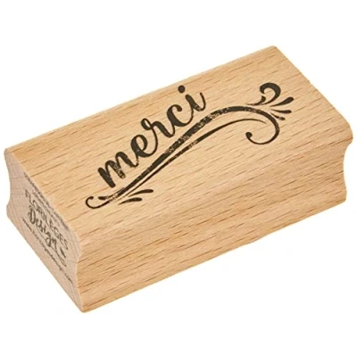 Obrázek Florilèges Design fc216088 Stempel Vielen Dank Grunge Holz 3 x 6 2,5 cm