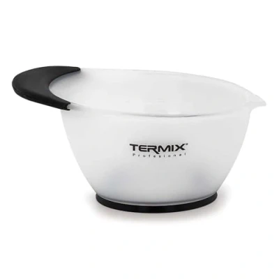 Obrázek Termix professionelle Schüssel für Tönungen. Farbe: Weiß. Widerstandsfähig und lichtdurchlässig. Messanzeige in ml oz, von 45 bis 360 ml. Professionelles Färbezubehör den Friseursalon