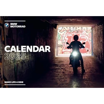 Obrázek arti promotion Nástěnný kalendář BMW pro motocykl 2025, 49,5 x 37,7 cm, s obrázky motocyklů BMW, fotografovaný v akci nebo klidné kulise, každého fanouška motocyklů, se spirálovou