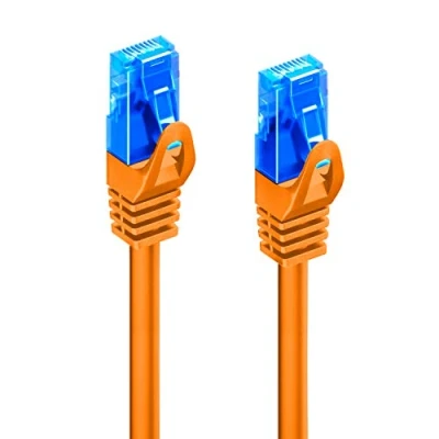 Obrázek Ewent Ethernet Patchkabel Kategorie 5e U/UTP, Übertragung bis zu 1 Gb, mit Zwei RJ45 Stecker, aus PVC, CCA, AWG 26/7. Ideal für die Glasfaserübertragung Gigabit/LAN Netzwerken, 0.25 m, Arancio