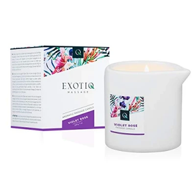 Obrázek Exotiq Masážní svíčka Violet Rose Pro smyslnou masáž 200 g