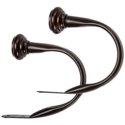 Obrázek Amazon Basics Dekorativní řasicí držák na záclony, sada 2, bronz